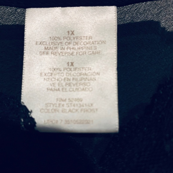 Black camisole- lightweight-delicate straps w bows - Picture 5 of 6